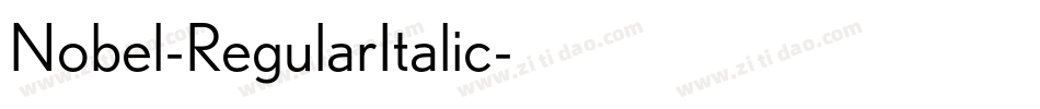 Nobel-RegularItalic字体转换