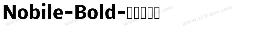 Nobile-Bold字体转换