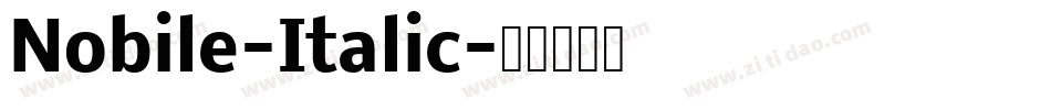 Nobile-Italic字体转换