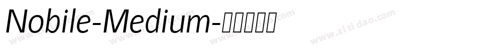 Nobile-Medium字体转换