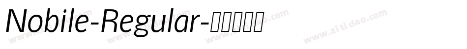 Nobile-Regular字体转换
