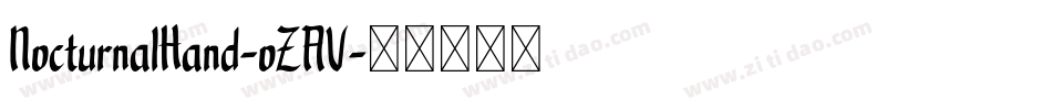 NocturnalHand-oZAV字体转换
