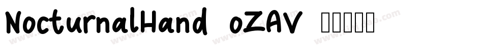 NocturnalHand-oZAV字体转换