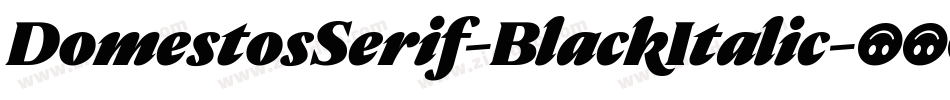 DomestosSerif-BlackItalic字体转换