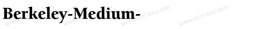 Berkeley-Medium字体转换