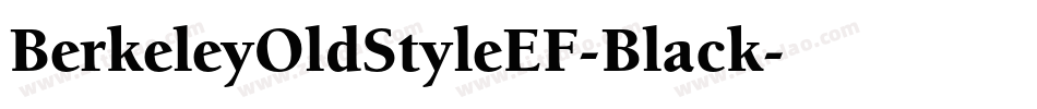 BerkeleyOldStyleEF-Black字体转换