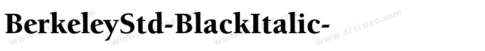 BerkeleyStd-BlackItalic字体转换