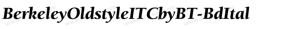 BerkeleyOldstyleITCbyBT-BdItal字体转换