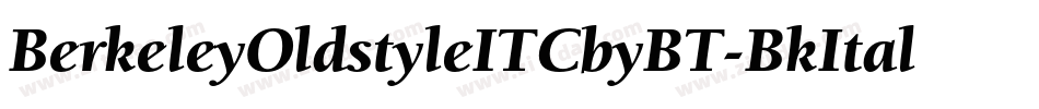 BerkeleyOldstyleITCbyBT-BkItal字体转换