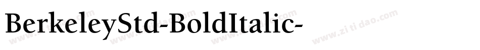 BerkeleyStd-BoldItalic字体转换