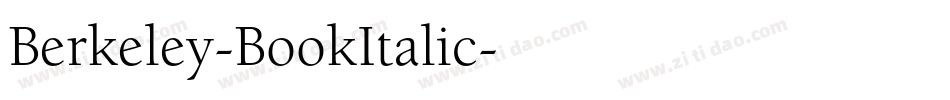 Berkeley-BookItalic字体转换