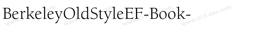 BerkeleyOldStyleEF-Book字体转换