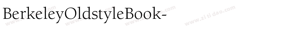 BerkeleyOldstyleBook字体转换