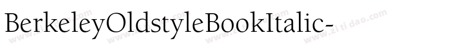 BerkeleyOldstyleBookItalic字体转换