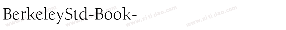 BerkeleyStd-Book字体转换
