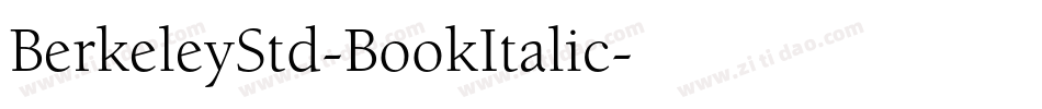 BerkeleyStd-BookItalic字体转换