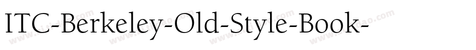 ITC-Berkeley-Old-Style-Book字体转换
