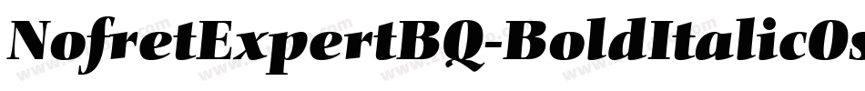NofretExpertBQ-BoldItalicOsF字体转换