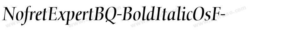 NofretExpertBQ-BoldItalicOsF字体转换