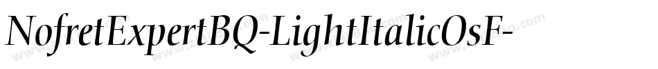 NofretExpertBQ-LightItalicOsF字体转换