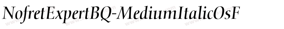 NofretExpertBQ-MediumItalicOsF字体转换