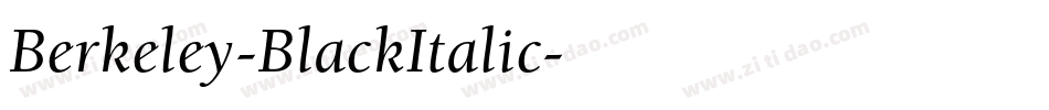 Berkeley-BlackItalic字体转换