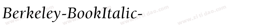 Berkeley-BookItalic字体转换