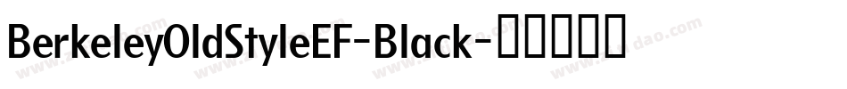 BerkeleyOldStyleEF-Black字体转换