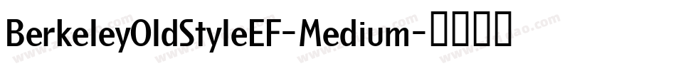 BerkeleyOldStyleEF-Medium字体转换