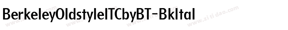 BerkeleyOldstyleITCbyBT-BkItal字体转换