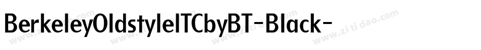 BerkeleyOldstyleITCbyBT-Black字体转换