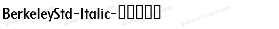 BerkeleyStd-Italic字体转换