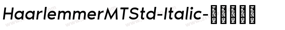 HaarlemmerMTStd-Italic字体转换