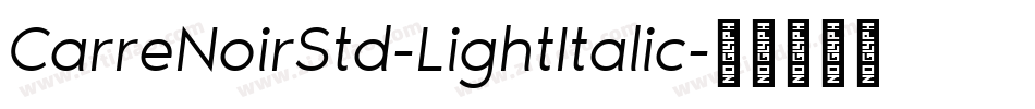 CarreNoirStd-LightItalic字体转换