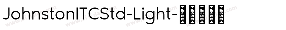 JohnstonITCStd-Light字体转换