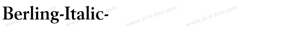 Berling-Italic字体转换