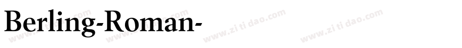 Berling-Roman字体转换