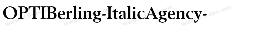 OPTIBerling-ItalicAgency字体转换