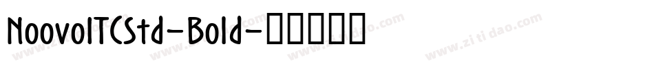 NoovoITCStd-Bold字体转换