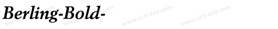 Berling-Bold字体转换