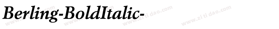 Berling-BoldItalic字体转换
