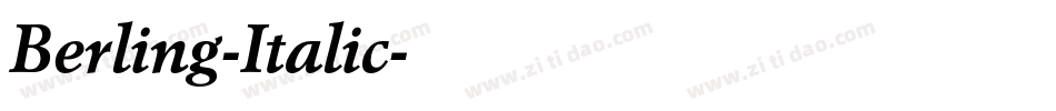 Berling-Italic字体转换