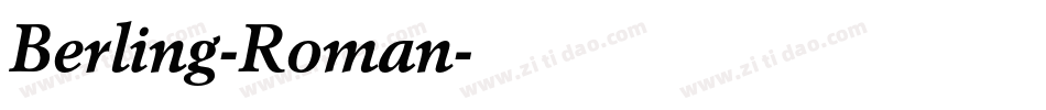 Berling-Roman字体转换