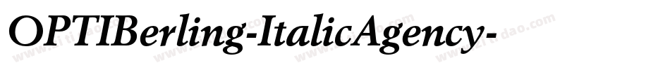 OPTIBerling-ItalicAgency字体转换