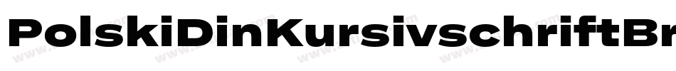 PolskiDinKursivschriftBreit-KwDX字体转换