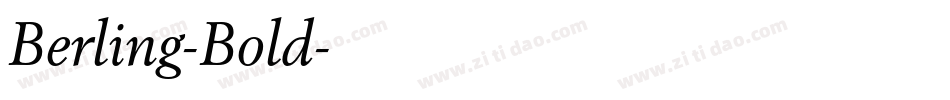 Berling-Bold字体转换