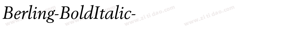 Berling-BoldItalic字体转换