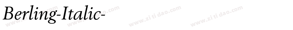 Berling-Italic字体转换