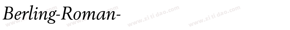 Berling-Roman字体转换