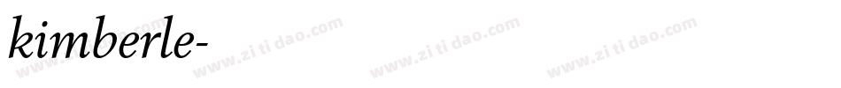 kimberle字体转换